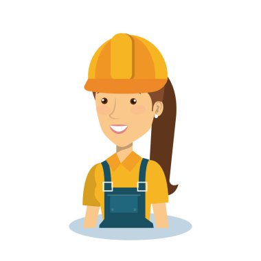 profesyonel inşaat kadın karakter