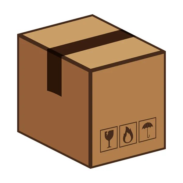 Carton box packing icon — Stock Vector