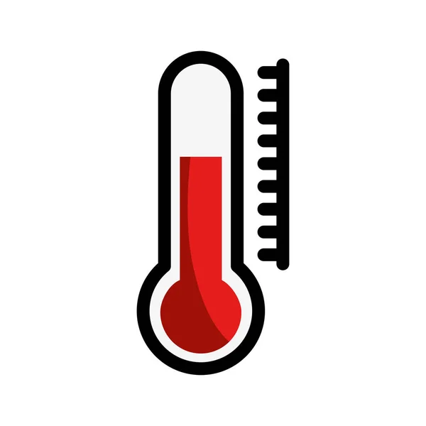 Thermometer maatregel temperatuur pictogram — Stockvector