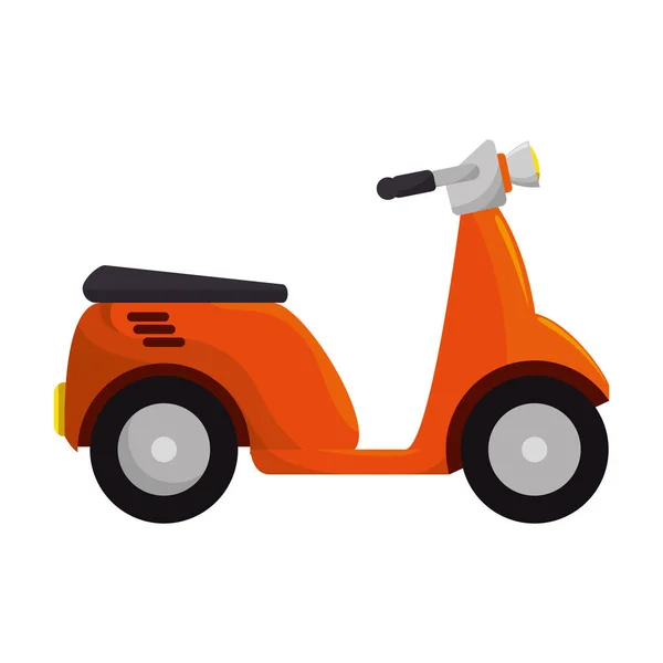 Scooter motorcycle isolated icon — Stock Vector