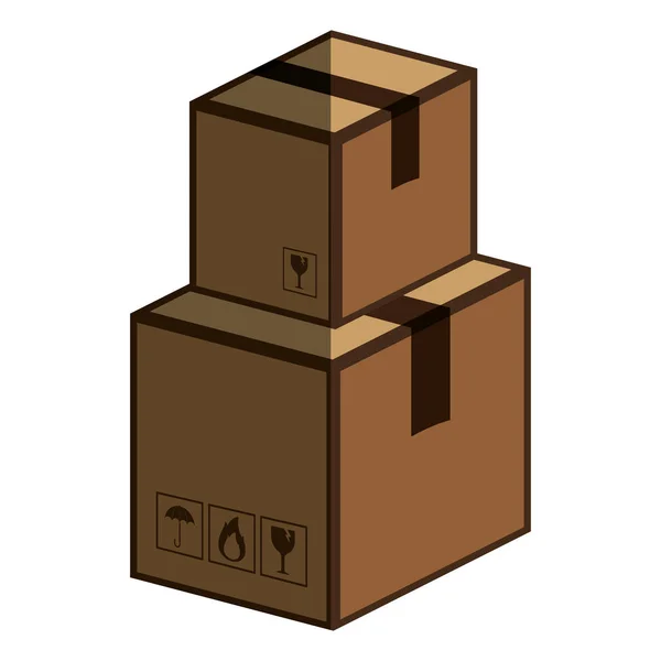 Carton box packing icon — Stock Vector