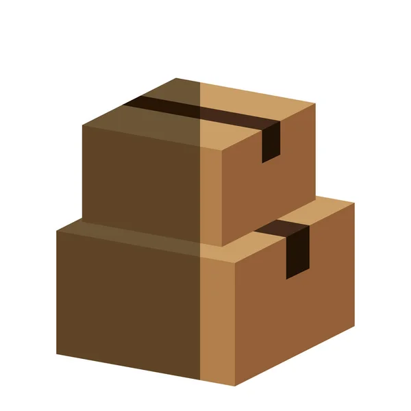 Carton box packing icon — Stock Vector