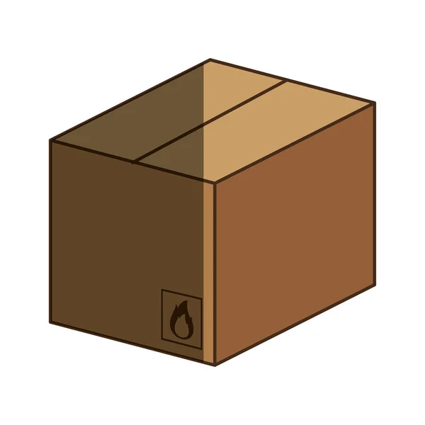 Icona dell'imballaggio della scatola di cartone — Vettoriale Stock