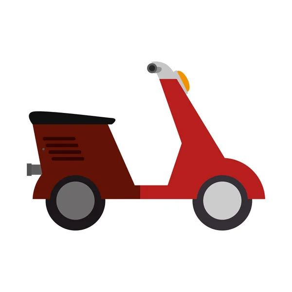 Scooter motorfiets geïsoleerde pictogram — Stockvector