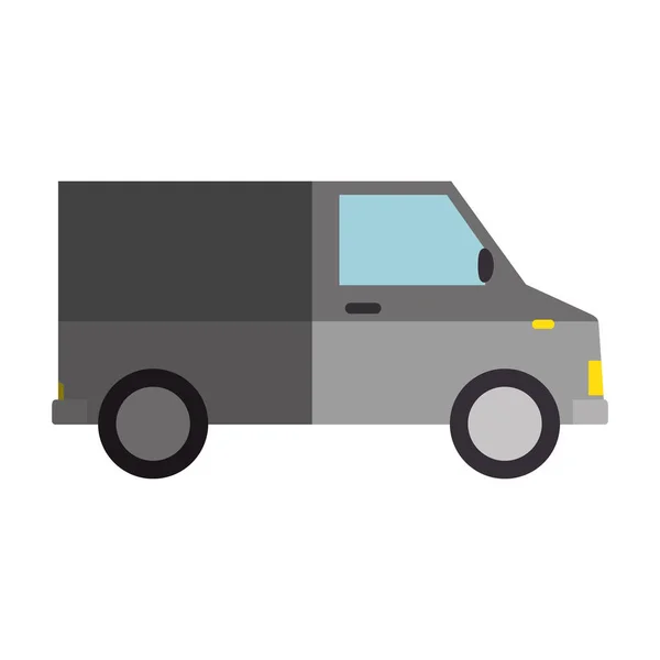 Delivery van vehicle isolated icon — Stock Vector