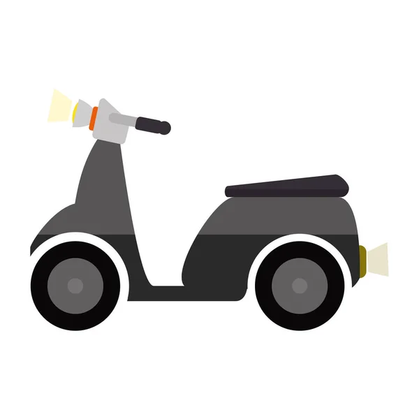 Scooter moto icône isolée — Image vectorielle