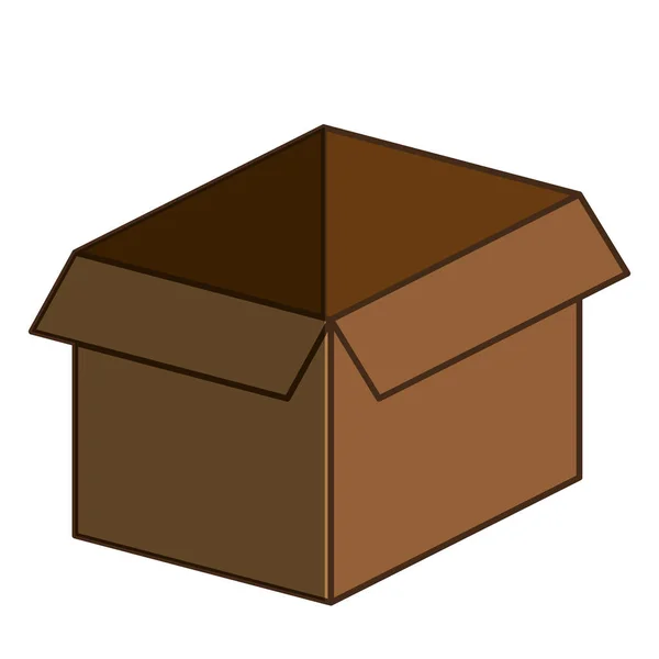 Karton pudełko opakowania ikona — Wektor stockowy