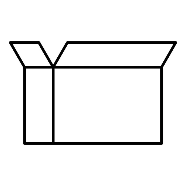 Kartong box förpackning ikonen — Stock vektor