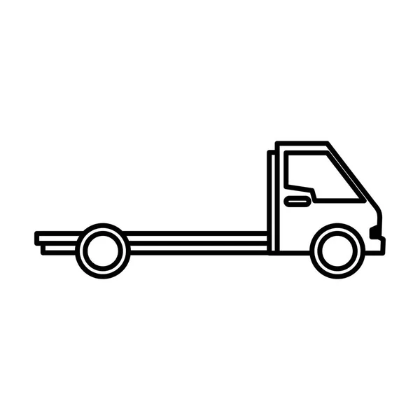 Levering vrachtwagen voertuig geïsoleerde pictogram — Stockvector