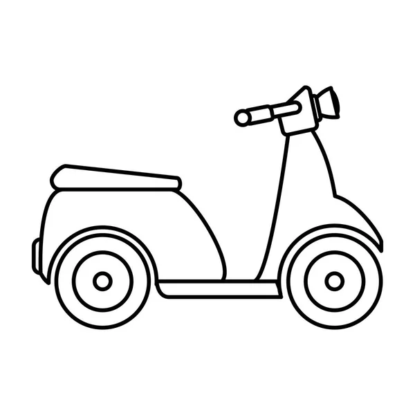 Scooter moto isolato icona — Vettoriale Stock