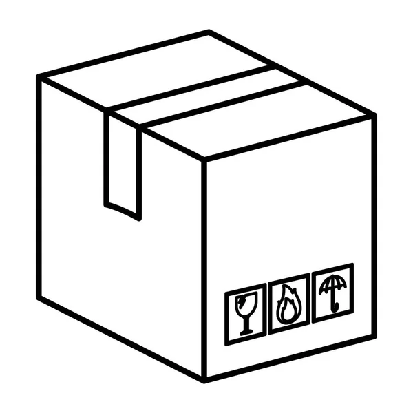 판지 상자 포장 아이콘 — 스톡 벡터