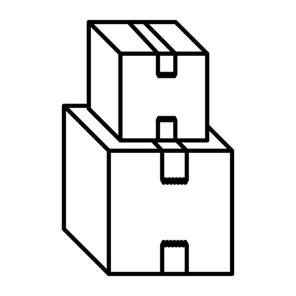 Icona dell'imballaggio della scatola di cartone — Vettoriale Stock