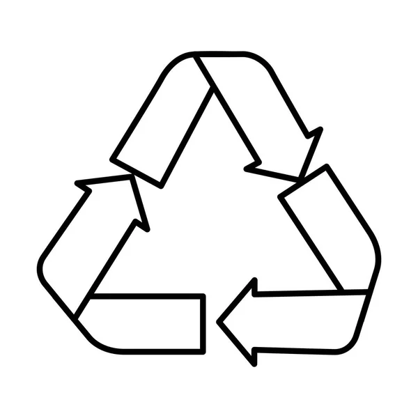 Strzałki recykling symbol ikonę — Wektor stockowy