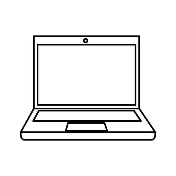 Geïsoleerde pictogram voor computer-laptop — Stockvector