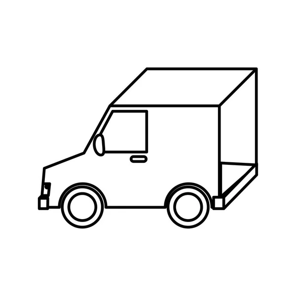Kendaraan van pengiriman terisolasi ikon - Stok Vektor