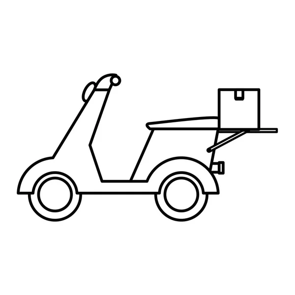 Moto scooter icono aislado — Vector de stock