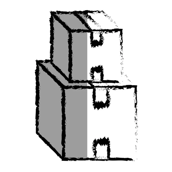 Krabička box balení ikona — Stockový vektor