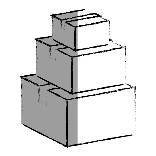 Carton box packing icon — Stock Vector