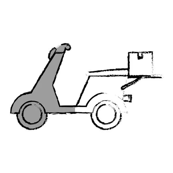 Scooter motorfiets geïsoleerde pictogram — Stockvector