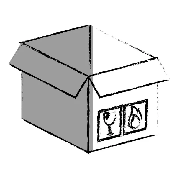 Verpackungssymbol aus Karton — Stockvektor