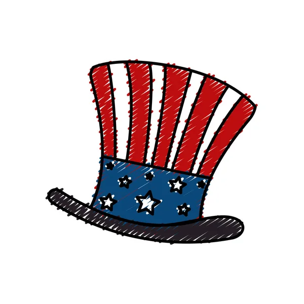 미국 모자의 미국 주 — 스톡 벡터
