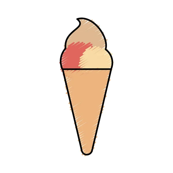 Ice cream isolated icon — Stock Vector