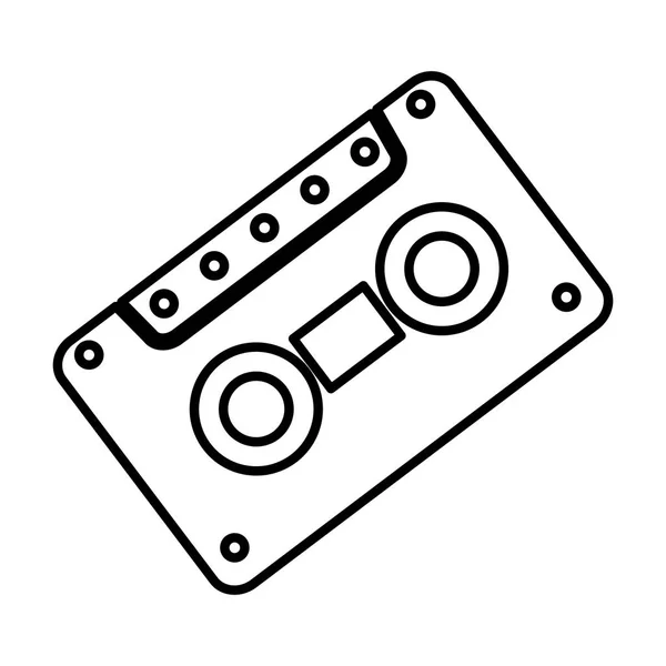 Retro cassette isolerade ikonen — Stock vektor