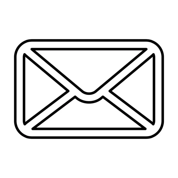 Envelope mail ícone isolado — Vetor de Stock