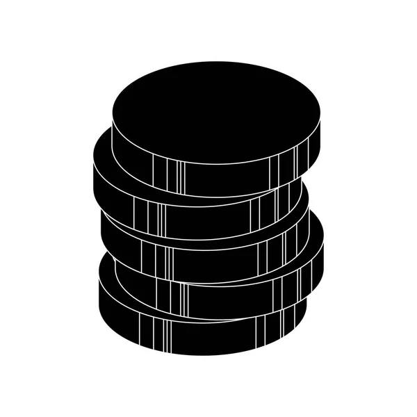 Mince poklad izolované ikona — Stockový vektor