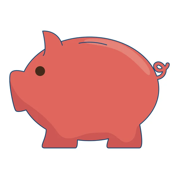 Piggy ahorro icono aislado — Archivo Imágenes Vectoriales