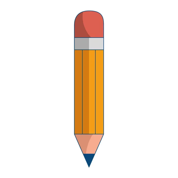 School geïsoleerde potloodpictogram — Stockvector