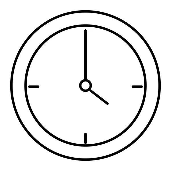 Time clock isolated icon — Stock Vector