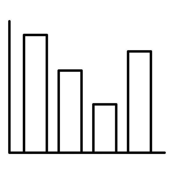 Balken Statistiken isoliert Symbol — Stockvektor