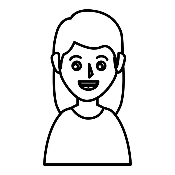 Ung kvinna avatar character — Stock vektor