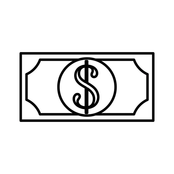 Біл-долар ізольована ікона — стоковий вектор