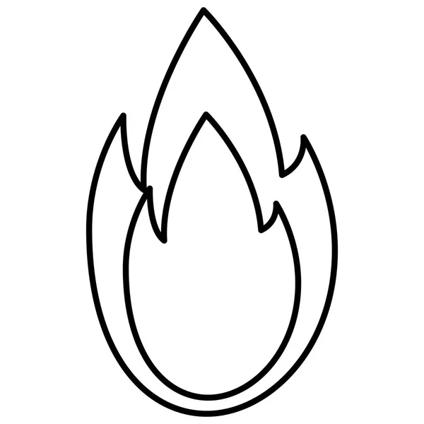 Fuego llama aislado icono — Vector de stock