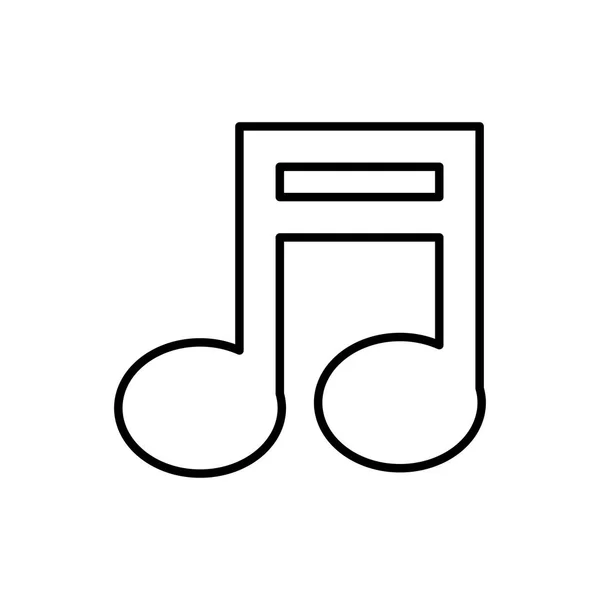 Music note isolated icon — Stock Vector