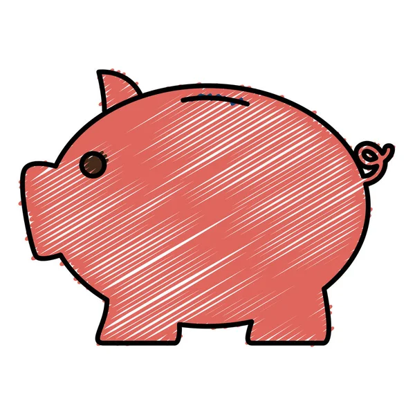Свинячі заощадження ізольовані значок — стоковий вектор