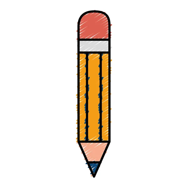 Ikona na białym tle ołówek szkoły — Wektor stockowy