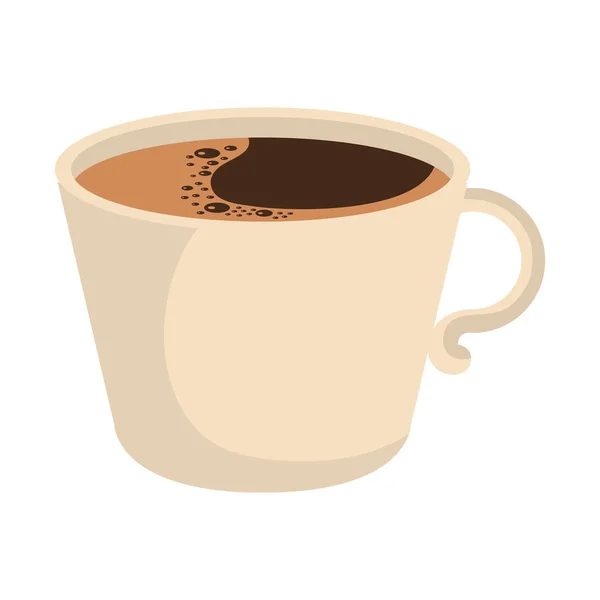 Taza de café icono aislado — Vector de stock