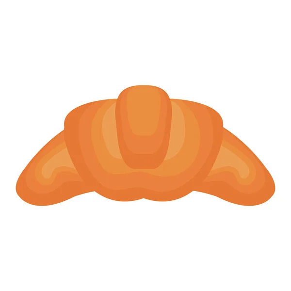 Delicious croissant bread isolated icon — Stock Vector