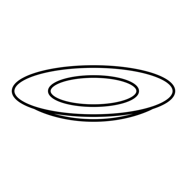 Ikona na białym tle naczynie tabela — Wektor stockowy
