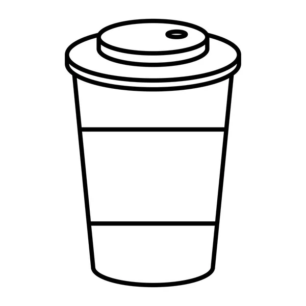Coffee glass container icon — Stock Vector