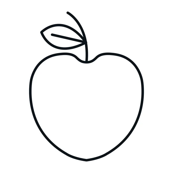 Яблучний фрукт ізольована ікона — стоковий вектор