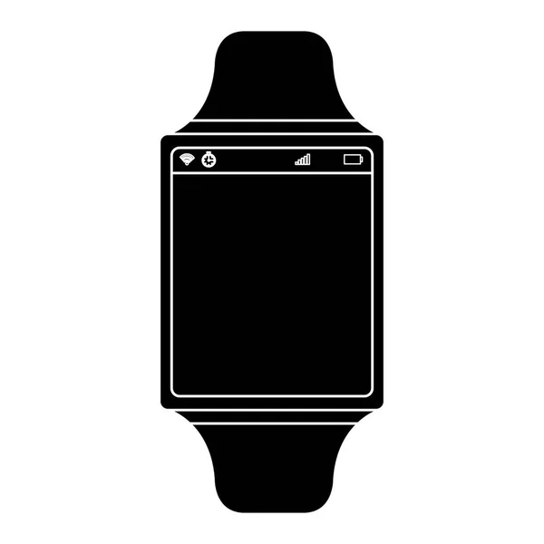 Idő smartwatch atch elszigetelt ikon — Stock Vector