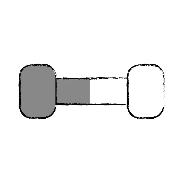 Haltère haltère de levage icône — Image vectorielle