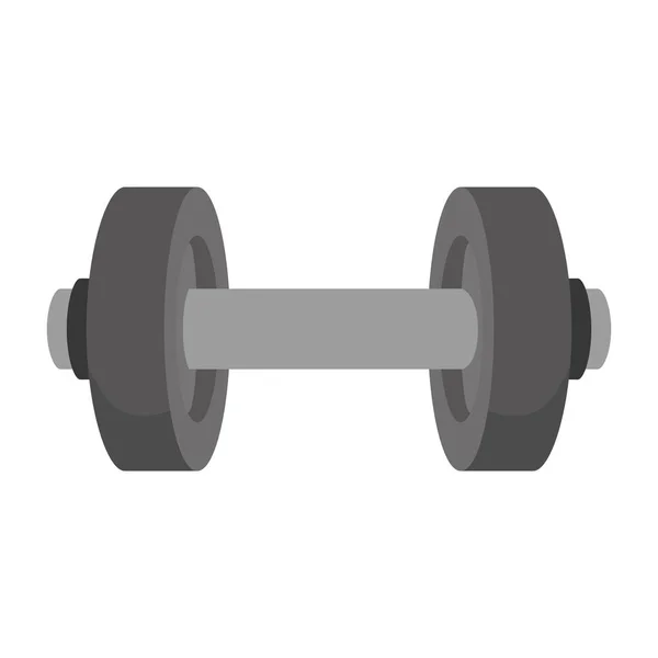 Gewichtheffen dumbell pictogram — Stockvector