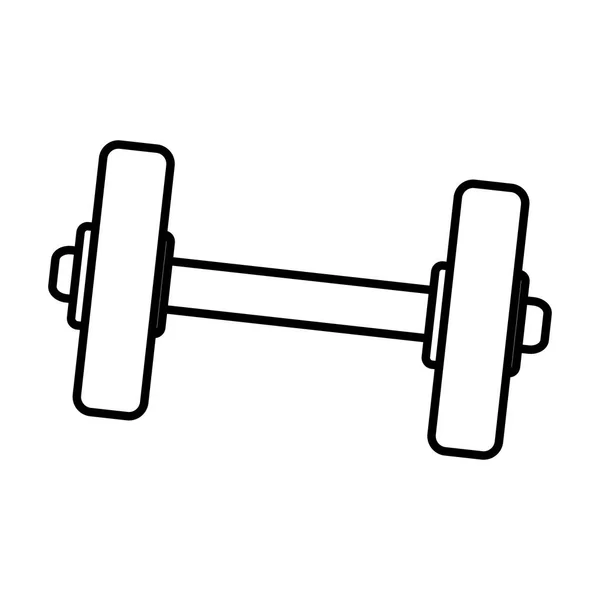 Levantamiento de pesas dumbell icono — Archivo Imágenes Vectoriales