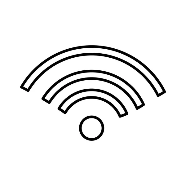 Wifi cellphone signal isolated icon — Stock Vector