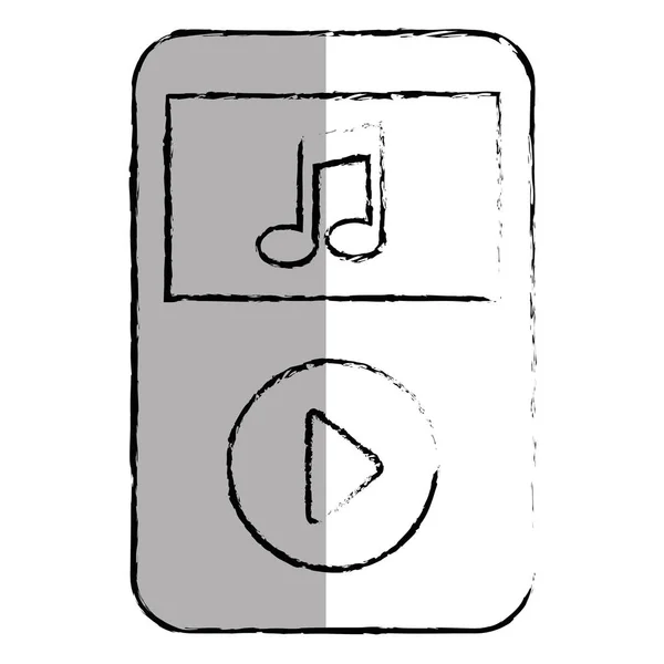 Reproductor de música mp3 icono — Vector de stock